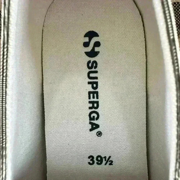 Superga Silver Metallic Camo Lace Up Sneakers Women’s 8.5 Men’s 7 - Picture 8 of 9